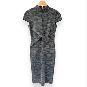Miss Selfridge Bodycon Knotted Dress | Women’s Size 4 | Grey-Black | $30